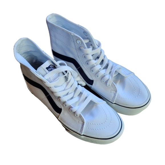 Vans Sk8-Hi Tapered Stackform Navy Stripe Sneakers NEW - Picture 6 of 7